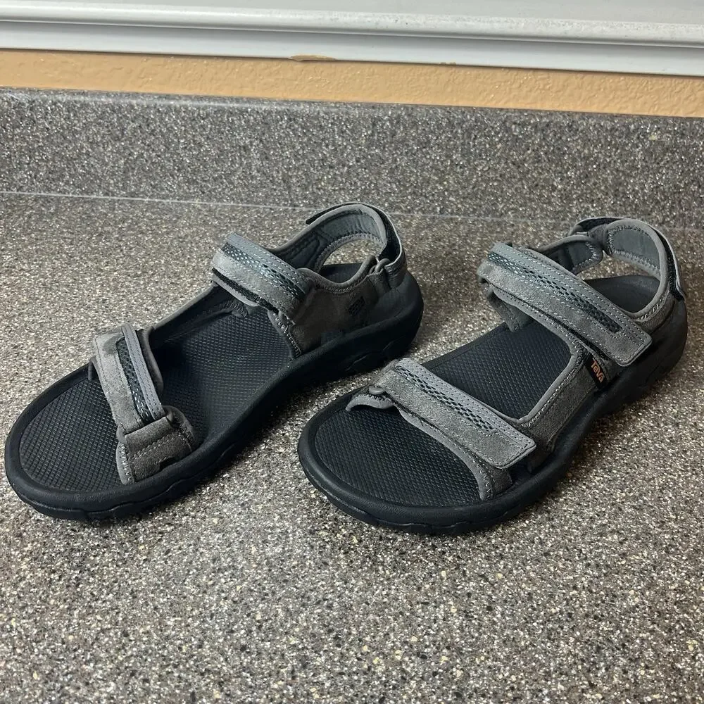 TEVA Original Universal Strap Summer Sandals Men's Size 11 Dark Gray Hook & Loop